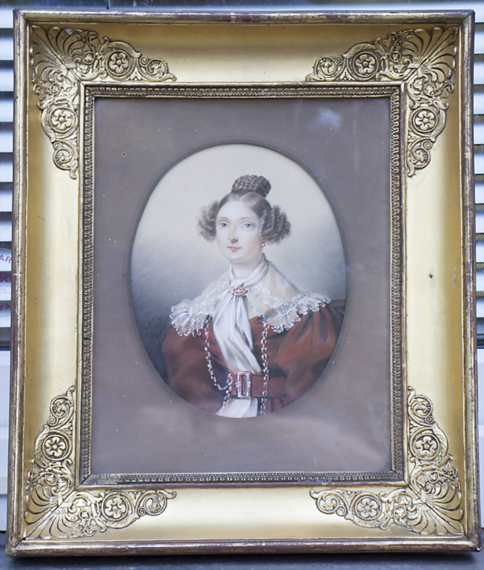 Louis Alexis LECERF (1787-?), Porträt einer jungen Dame / A portrait of a young lady, 1834 - Bild 2 aus 5