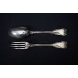 Gabel und Löffel im Etui / A silver fork and a spoon in a box, Hènin & Cie., Paris, um 1900