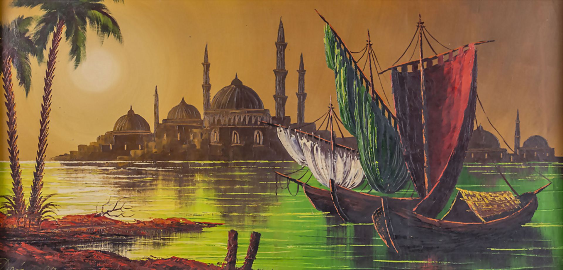 Unbekannter Signaturist des 20. Jh., 'Landschaftsansicht Istanbul mit Hagia Sofia in der ...