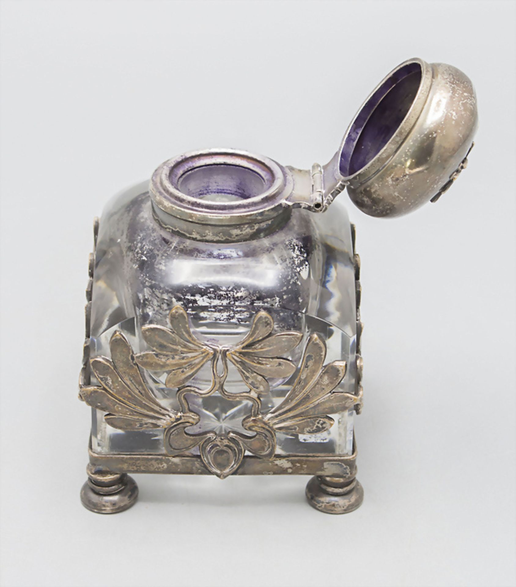 Jugendstil Tintenfass / An Art Nouveau inkwell, um 1900 - Bild 3 aus 5