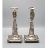 Paar Klassizismus Leuchter / A pair of Classicism silver candlesticks, Johann Gottlieb Biller, ...