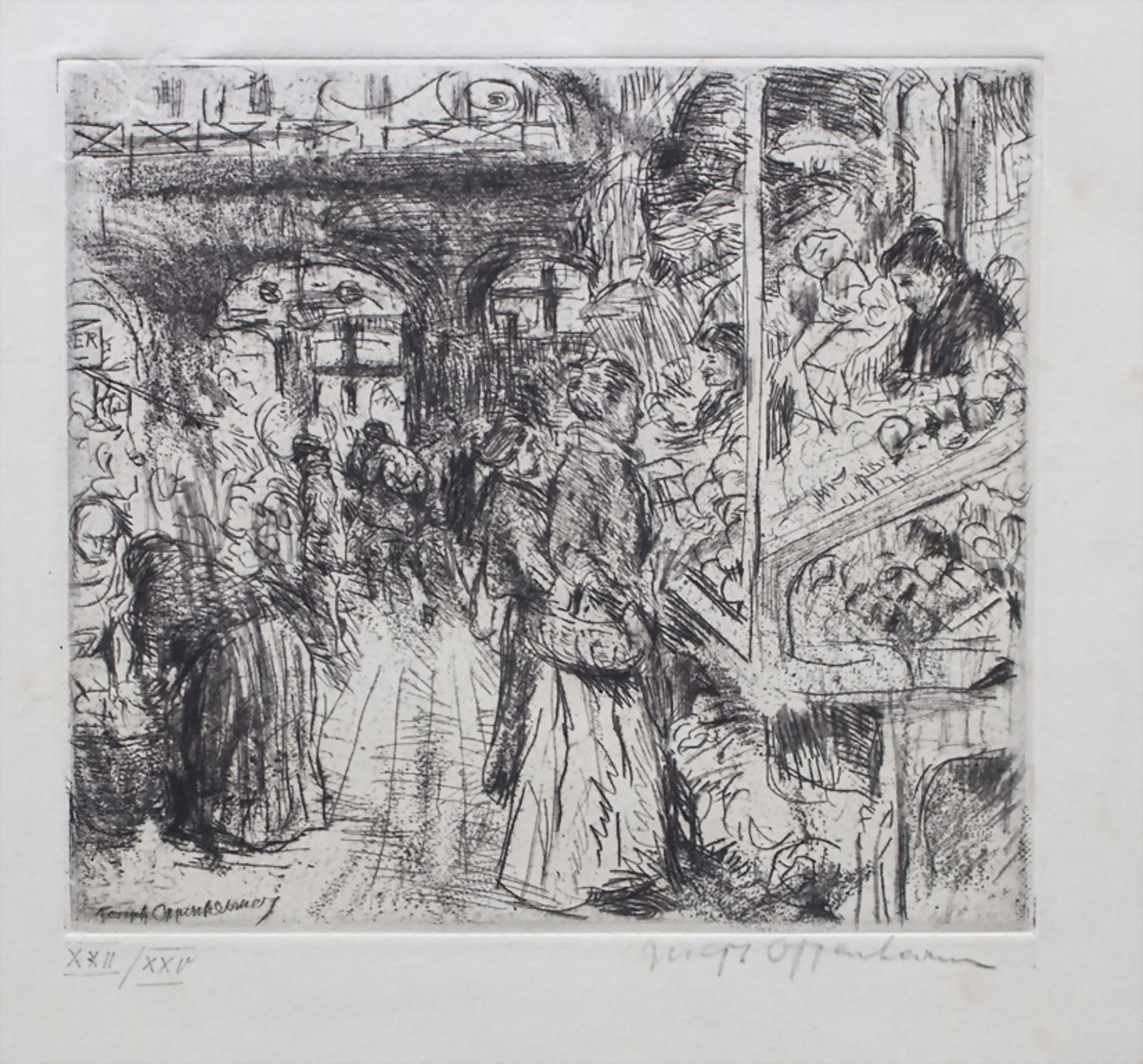 Joseph OPPENHEIMER (1876-1966), 'Marktszene' / 'A market scenery' - Bild 2 aus 5