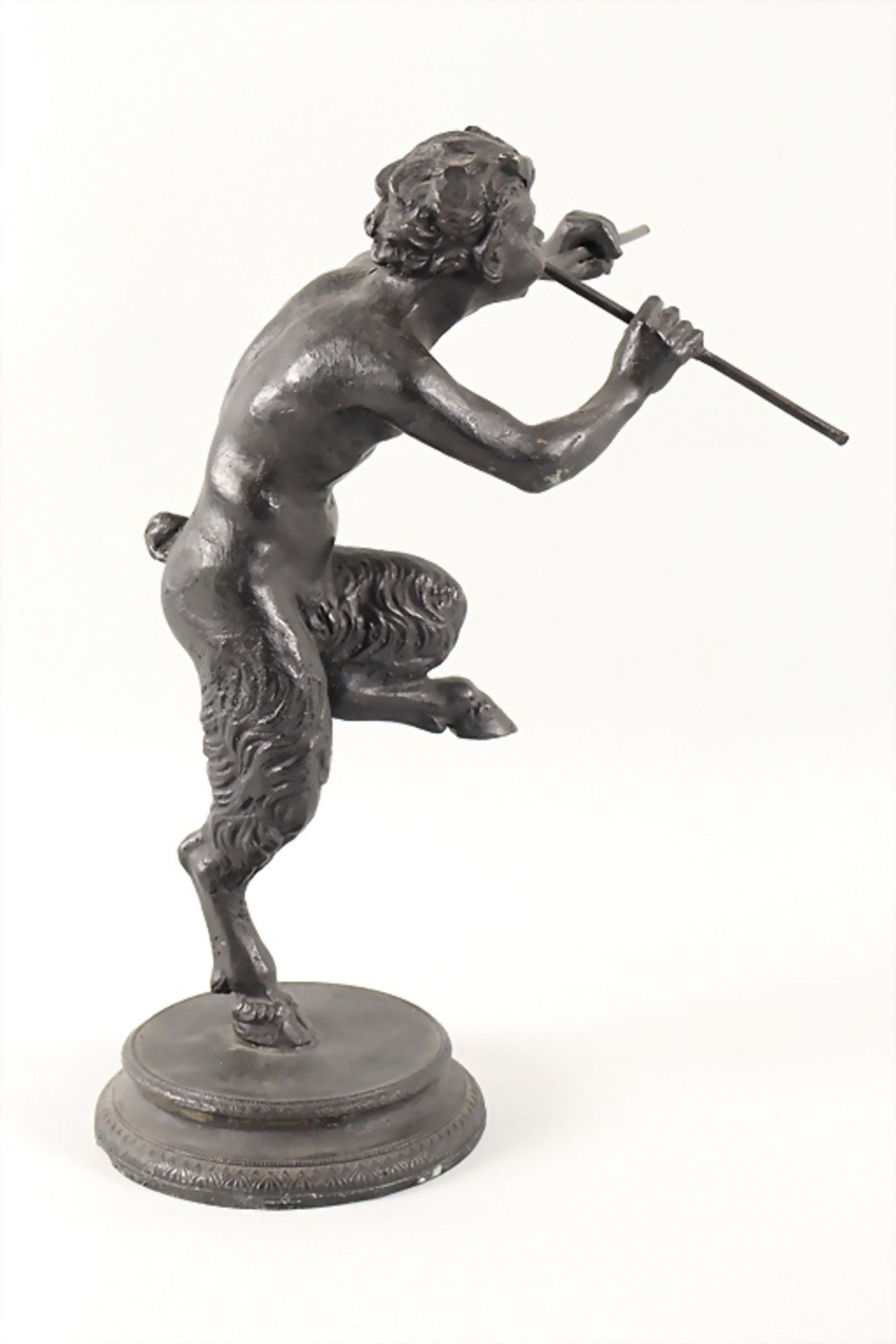 Bronze Skulptur eines Fauns / A bronze sculpture of a faun, 19. Jh. - Bild 5 aus 7