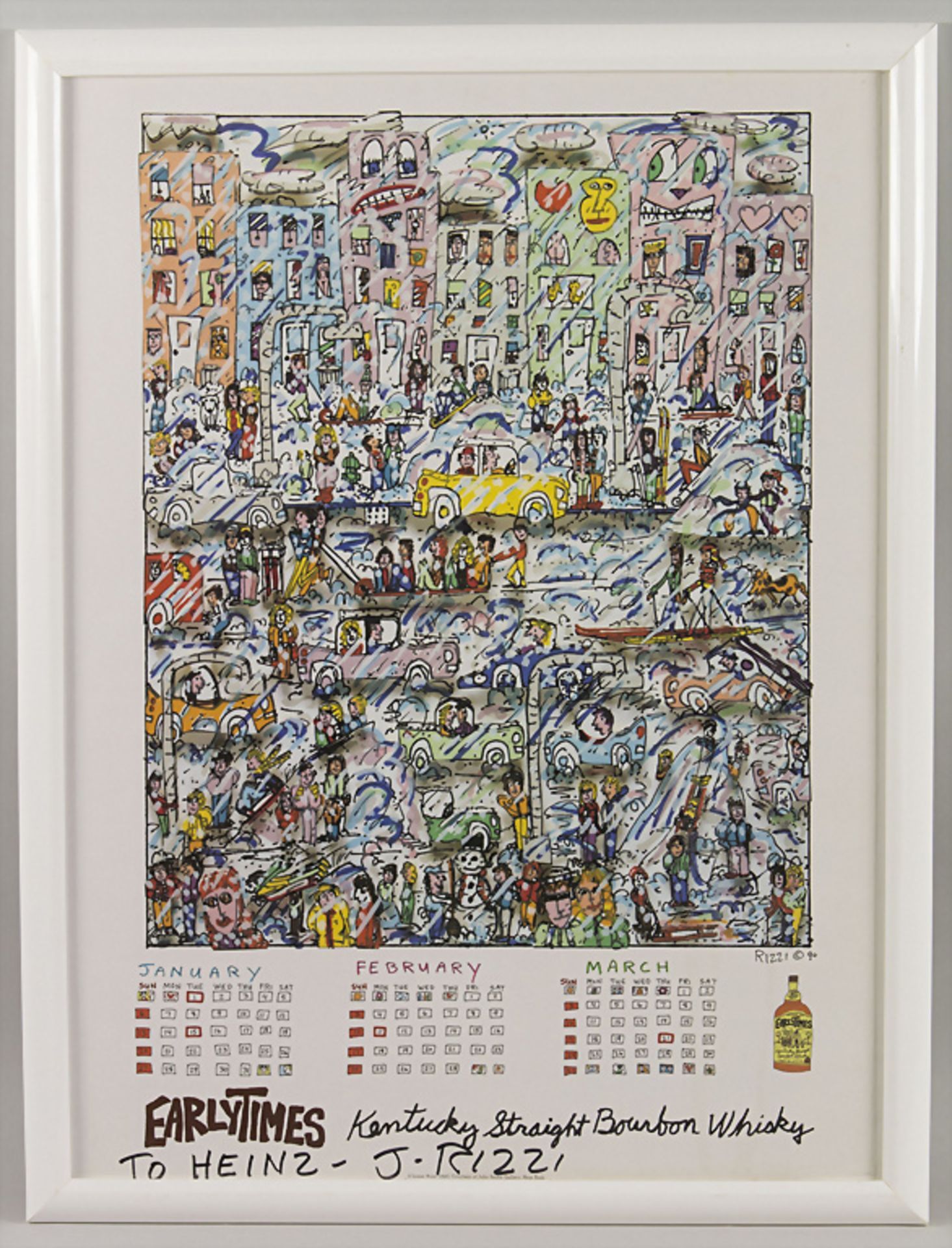 James RIZZI (1950-2011), Kalenderblatt Januar bis März / A calendar sheet January-March, 1990 - Bild 2 aus 3