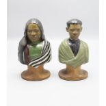 Paar Holzskulpturen eines Paares / A pair of wooden sculptures of a couple, Afrika, um 1900