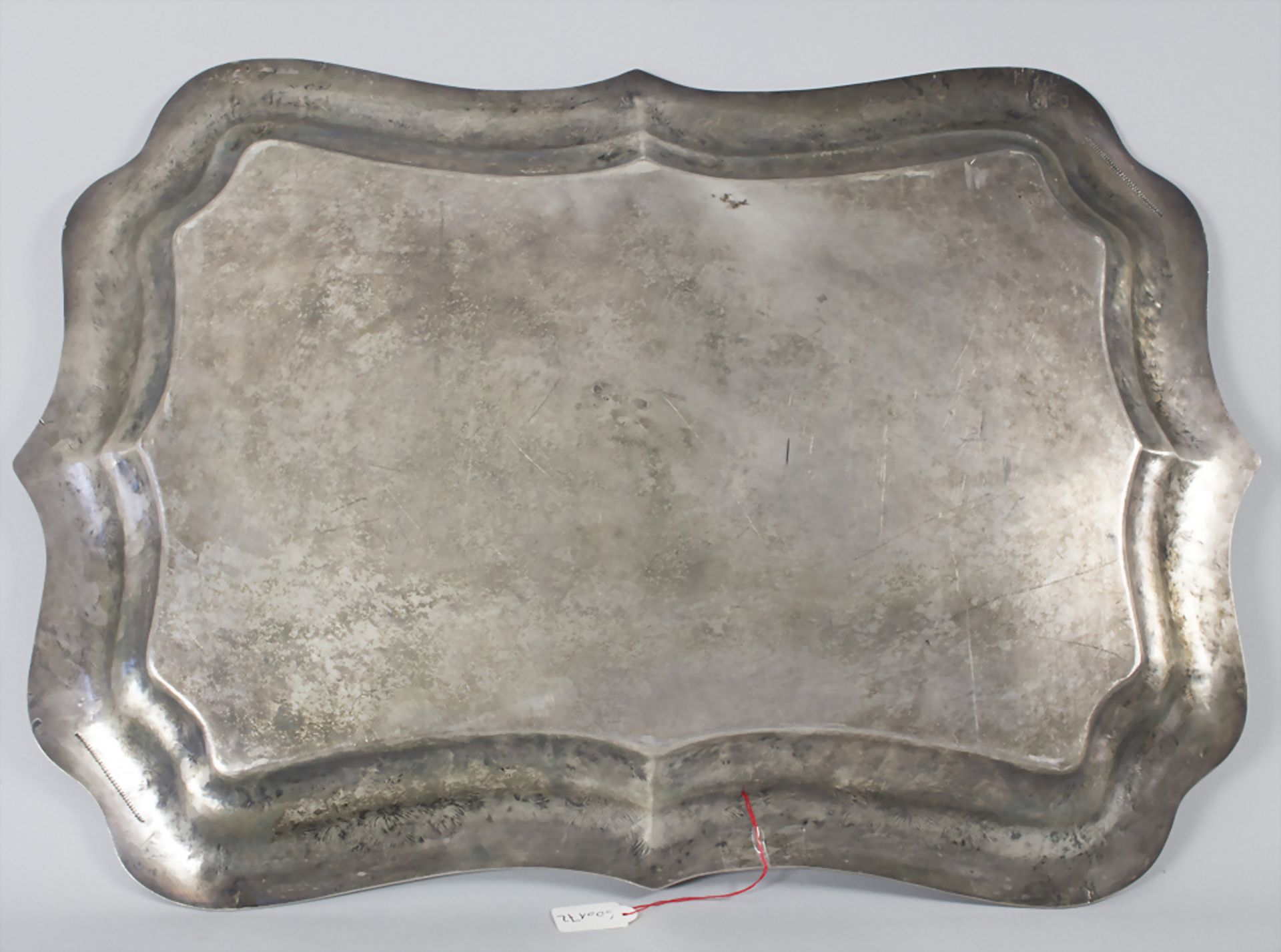 Großes Prunktablett / A large silver tray, Galtes, Barcelona, 19. Jh. - Image 6 of 9