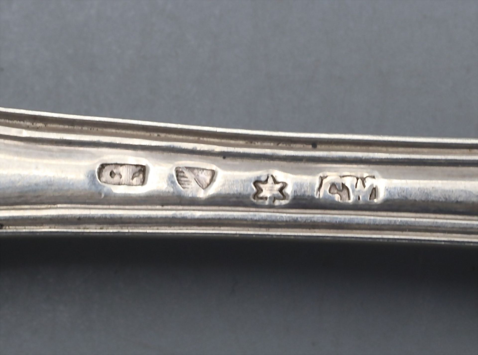 17 Teile Barock Restbesteck / 17 pieces of silver Baroque cutlery, Hans Caspar Wüest, Zürich, ... - Image 6 of 7