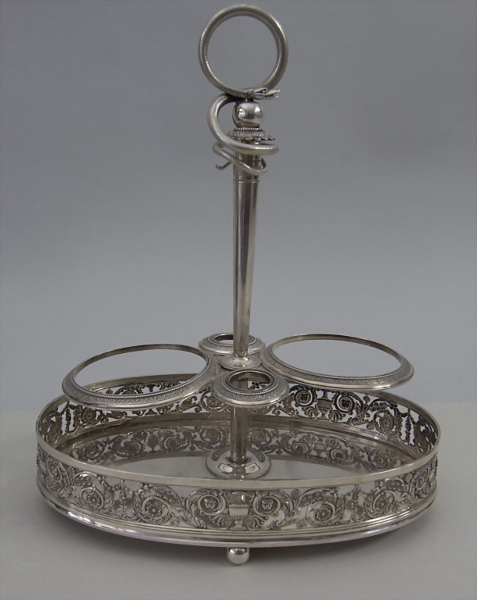 Empire Menage (Huiliere) / An Empire silver cruet stand, Belgien, um 1820