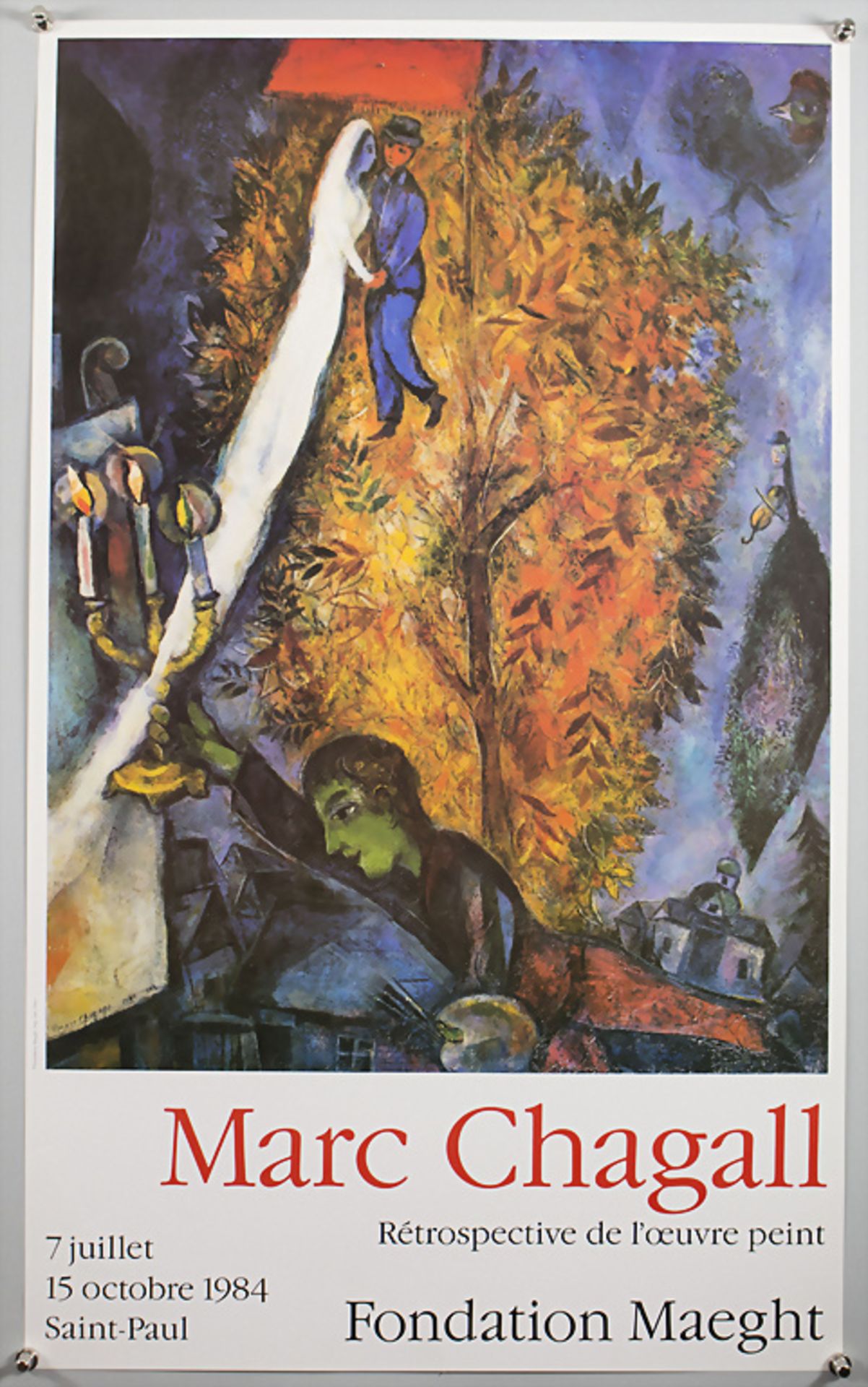 Marc CHAGALL (1887-1985), Ausstellungsplakat / Exhibition poster, Fondation Maeght, ...