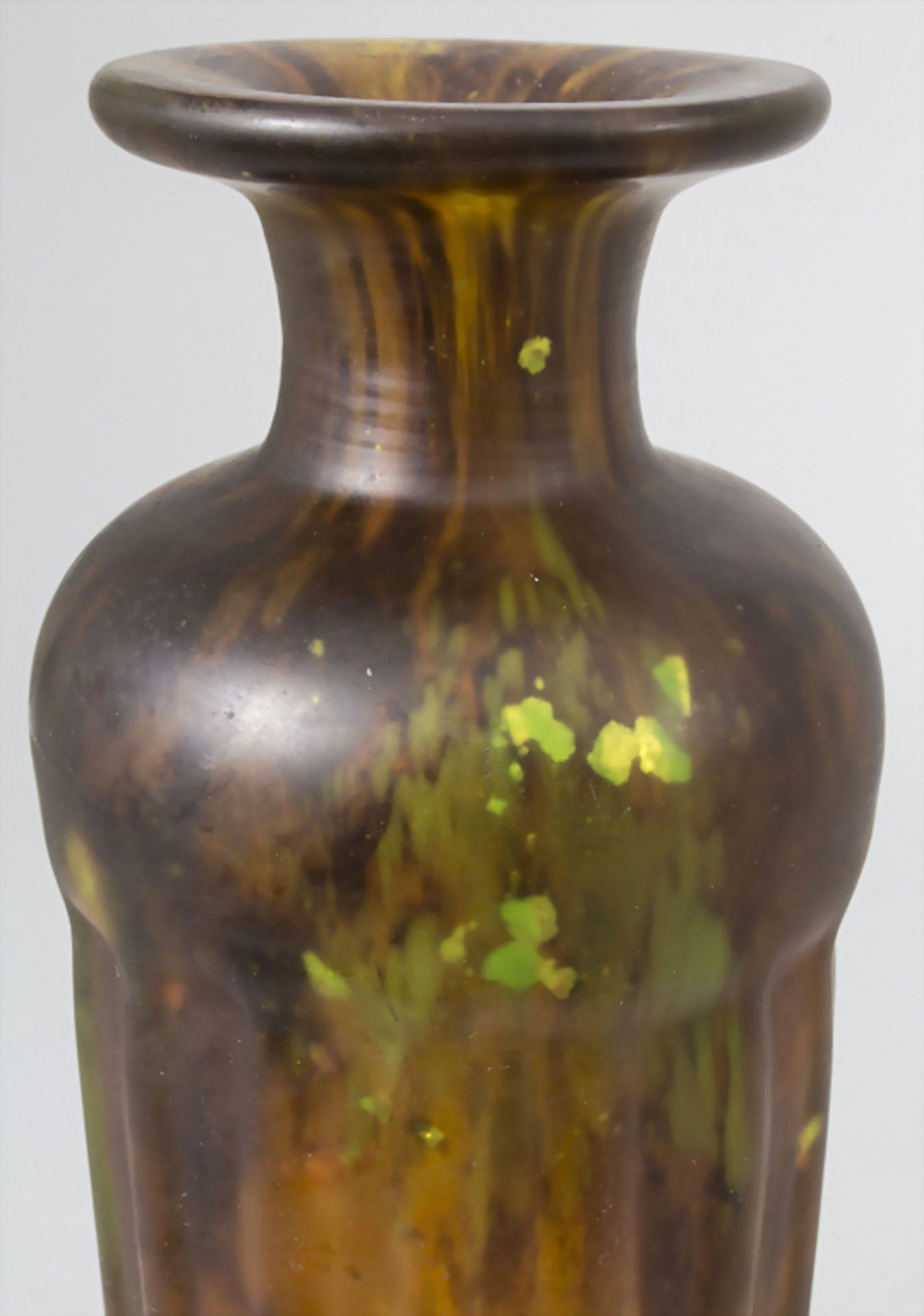 Jugendstil Vase / Art Nouveau glass vase, Daum Frères, Ecole de Nancy, Frankreich, um 1900 - Bild 6 aus 7