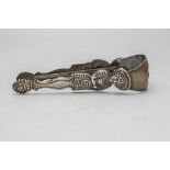 Figürliche Zuckerzange / Figural silver sugar tongs, wohl deutsch, 19. Jh.