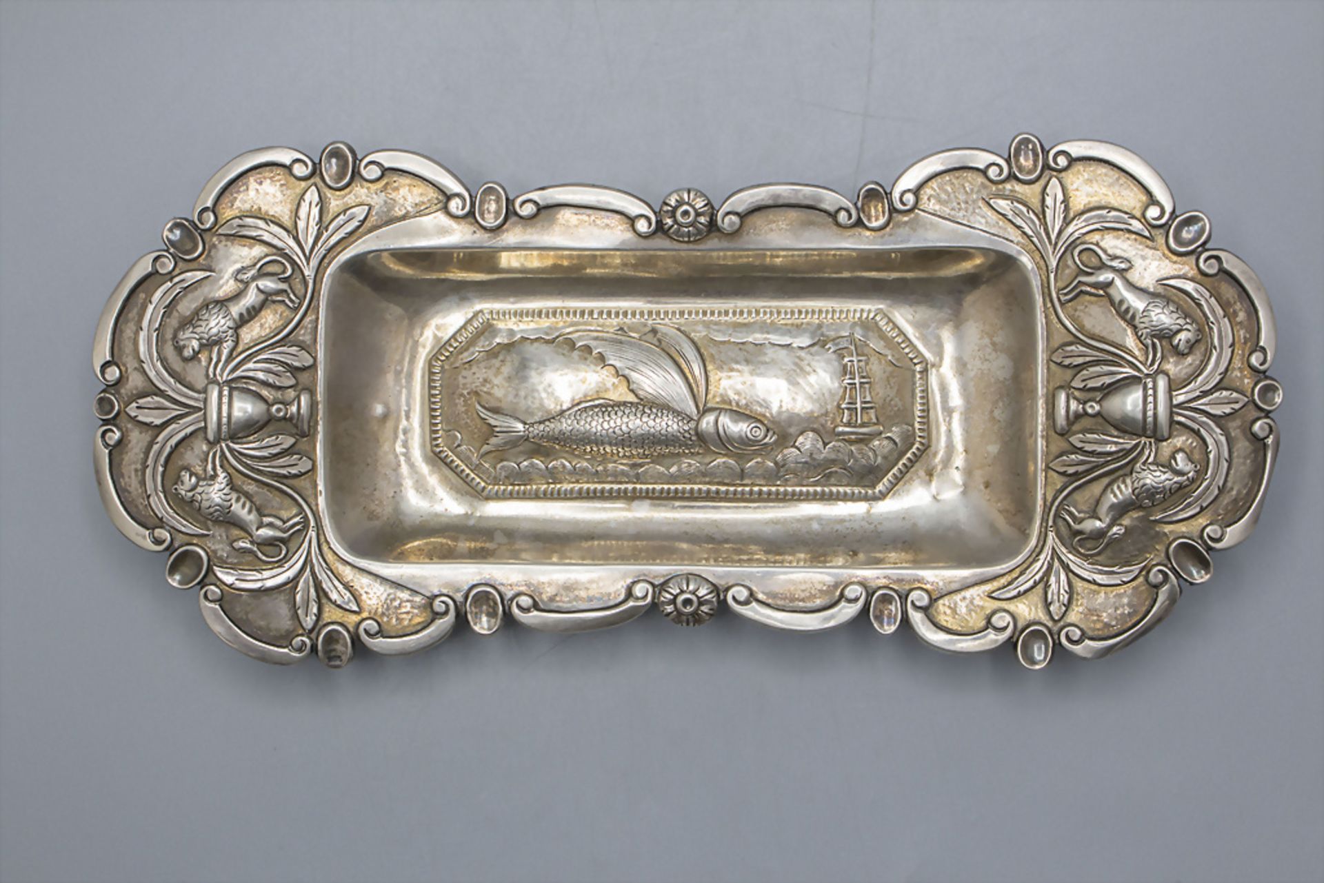Zierschale / A decorative silver dish, Porto, 19. Jh. - Bild 3 aus 4