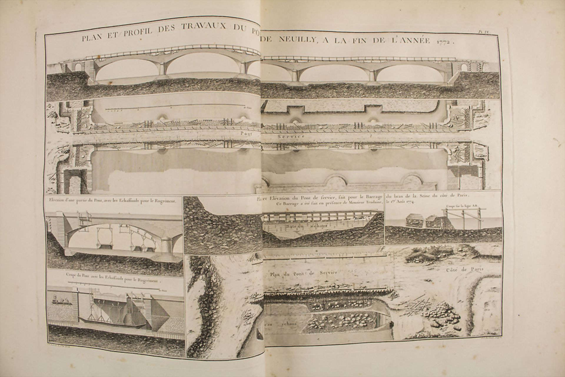 J. R. Perronet: 'Description des projets et de la construction des ..' Tafelband, Paris, ... - Bild 7 aus 8