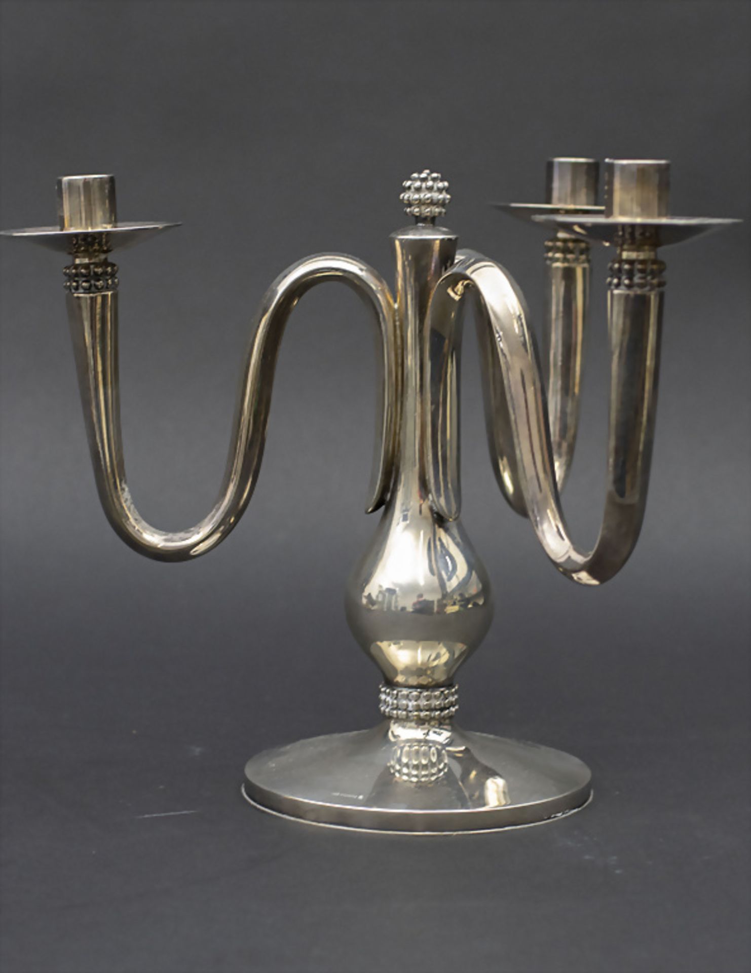 Art Déco Girandole / An Art Deco Sterling silver candle holder, Gebr. Deyhle, Schwäbisch ... - Bild 2 aus 9