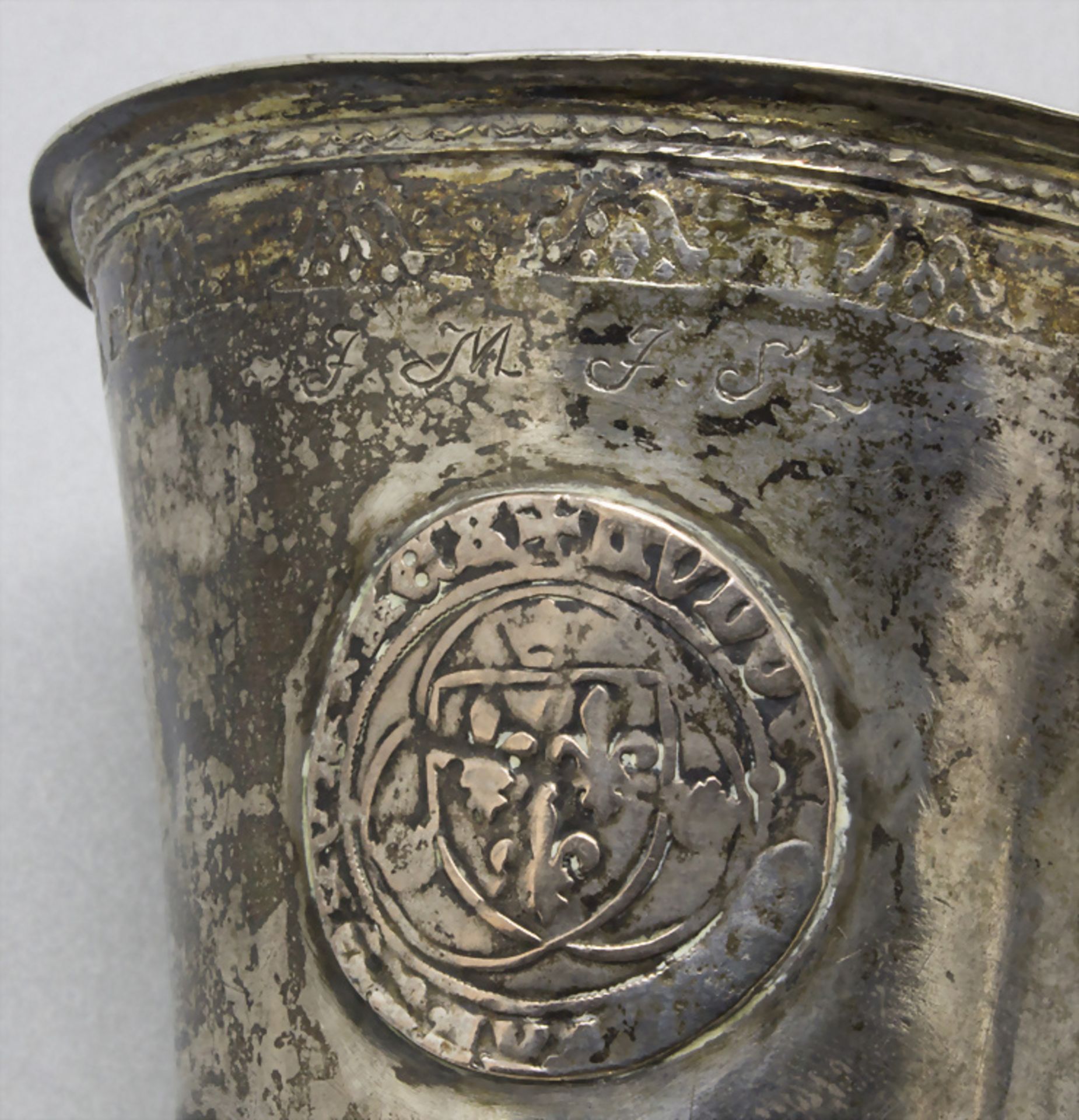 Barock Münzbecher / A Baroque silver beaker, Niels Orstedt, Norrköping, nach 1745 - Image 6 of 9