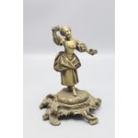 Napoleon III Bronzefigur 'Blumenmädchen' / A Napoleon III bronze figure of a girl with ...