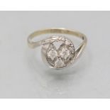 Damenring mit Diamanten / A ladies 14 ct gold ring with diamonds