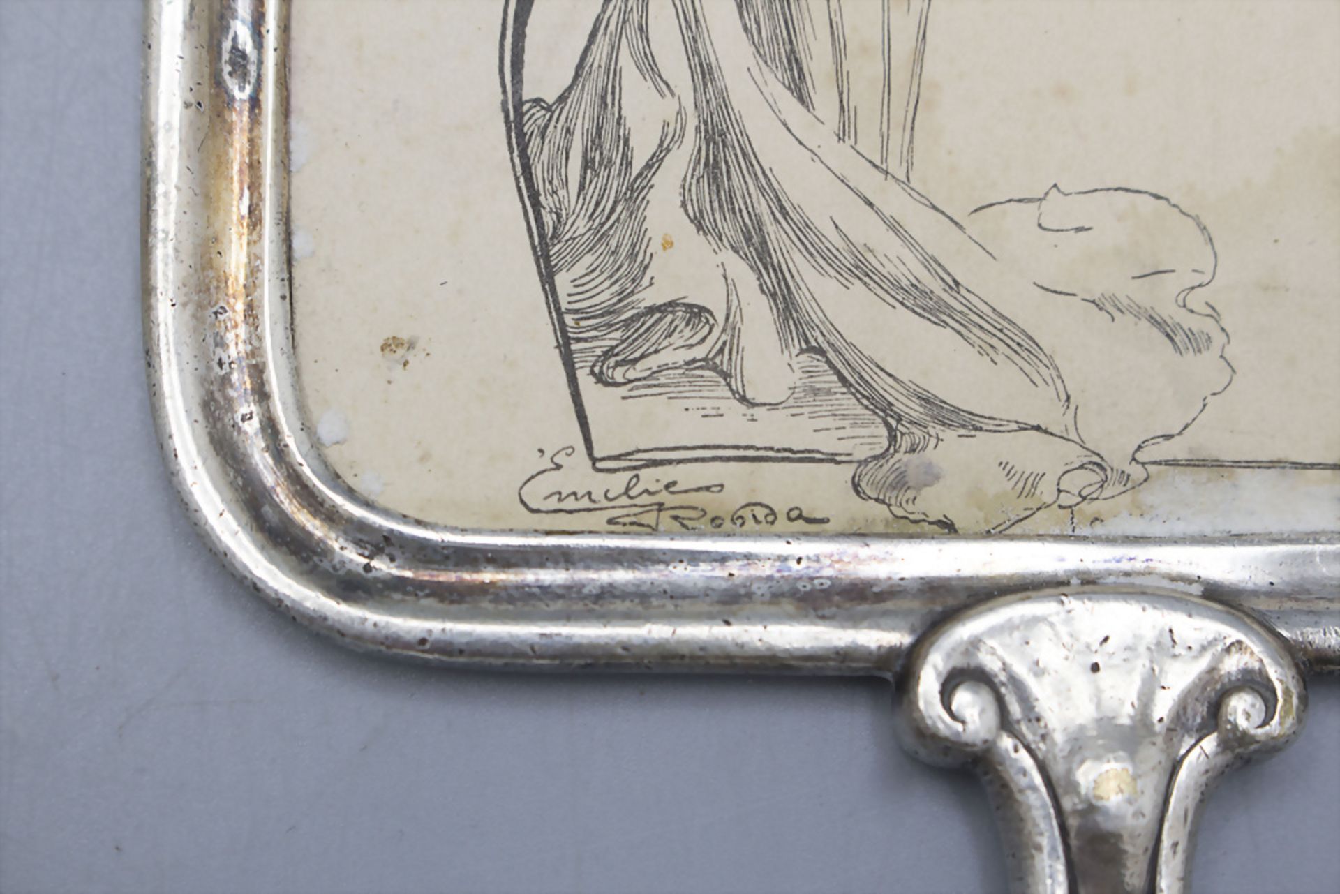 Jugendstil Menükartenhalter / An Art Nouveau menu card holder, Christofle & Cie./Cailar & ... - Image 3 of 5