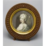 Miniatur Porträt der Béatrice Cenci / A miniature portrait of Béatrice Cenci, Mitte 19. Jh.