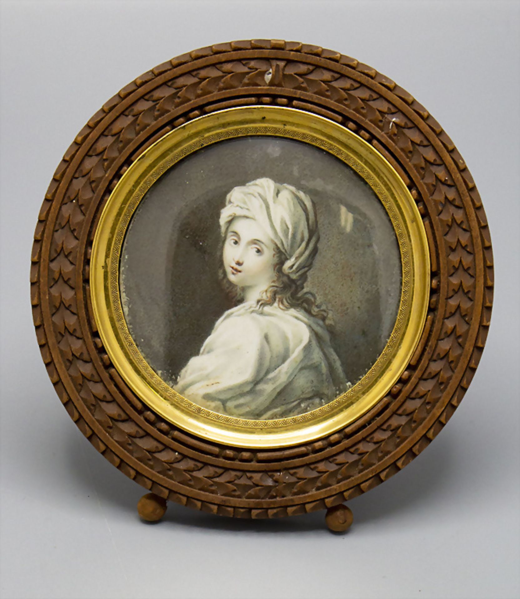 Miniatur Porträt der Béatrice Cenci / A miniature portrait of Béatrice Cenci, Mitte 19. Jh.