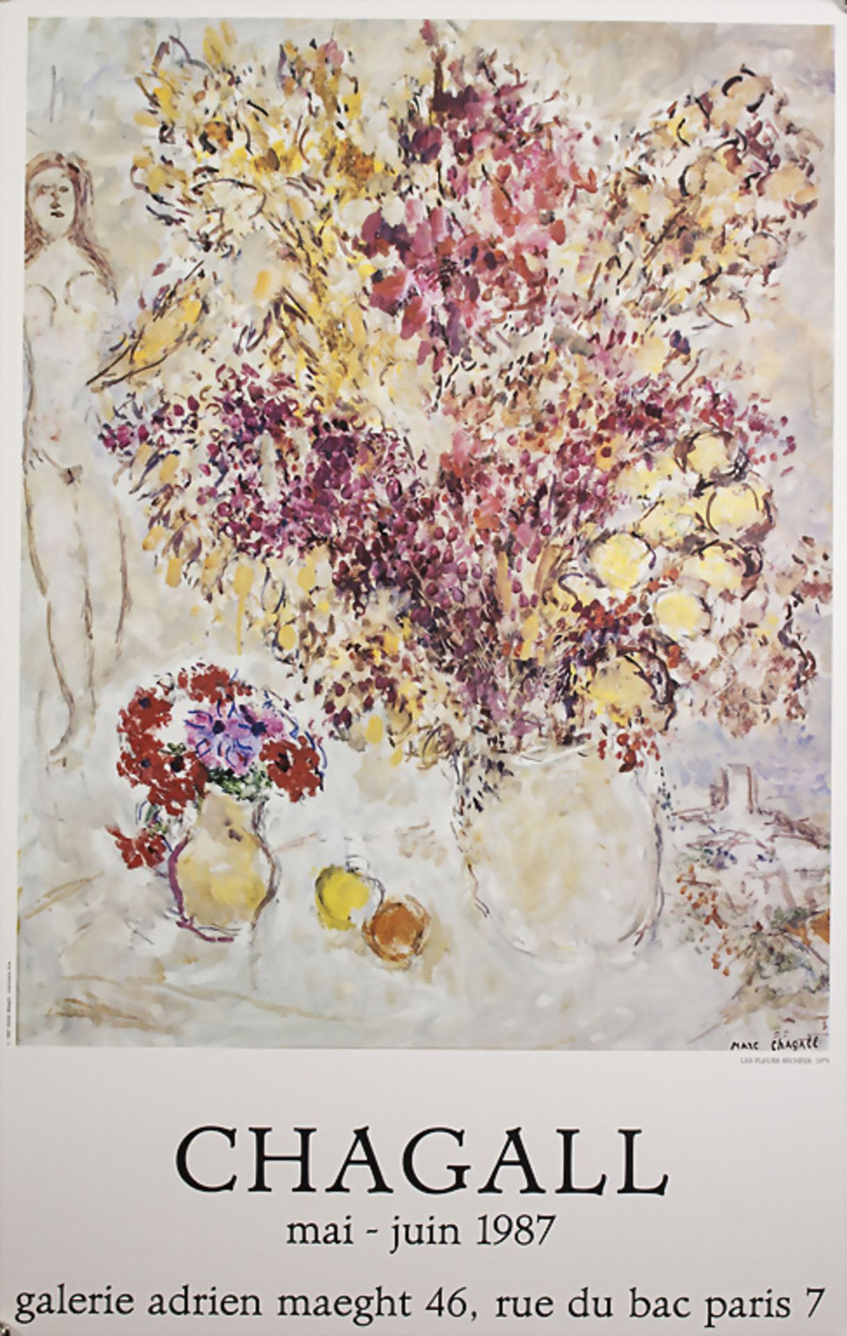 Marc CHAGALL (1887-1985), Ausstellungsplakat / Exhibition poster, Galerie Maeght, 1987