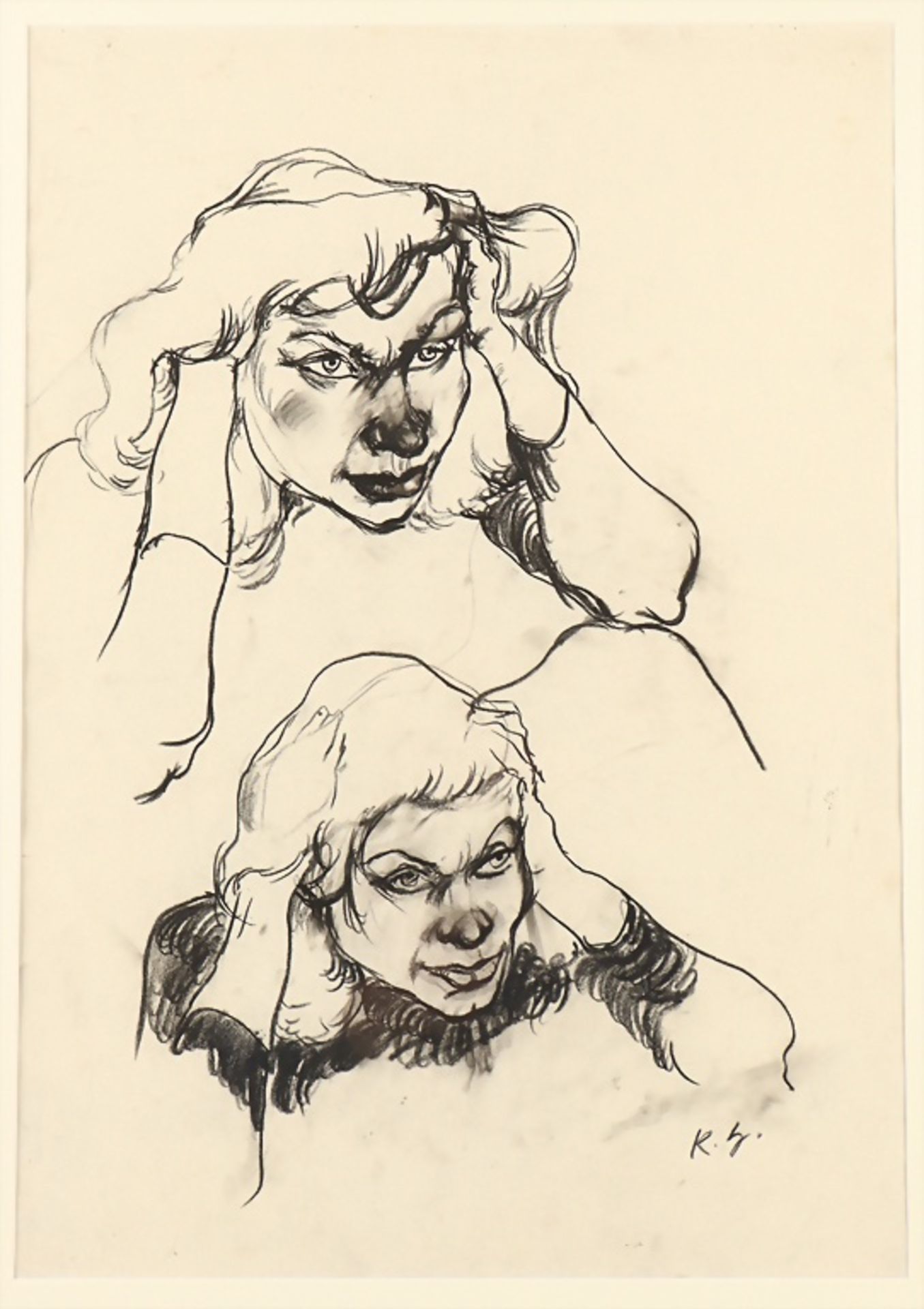 Karl HUBBUCH (Karlsruhe 1891-1979), Tuschezeichnung / An ink drawing