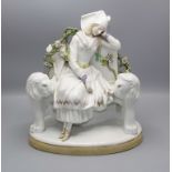 Jugendstil Figur einer schlummernden jungen Dame / An Art Nouveau figure of a dozing young ...