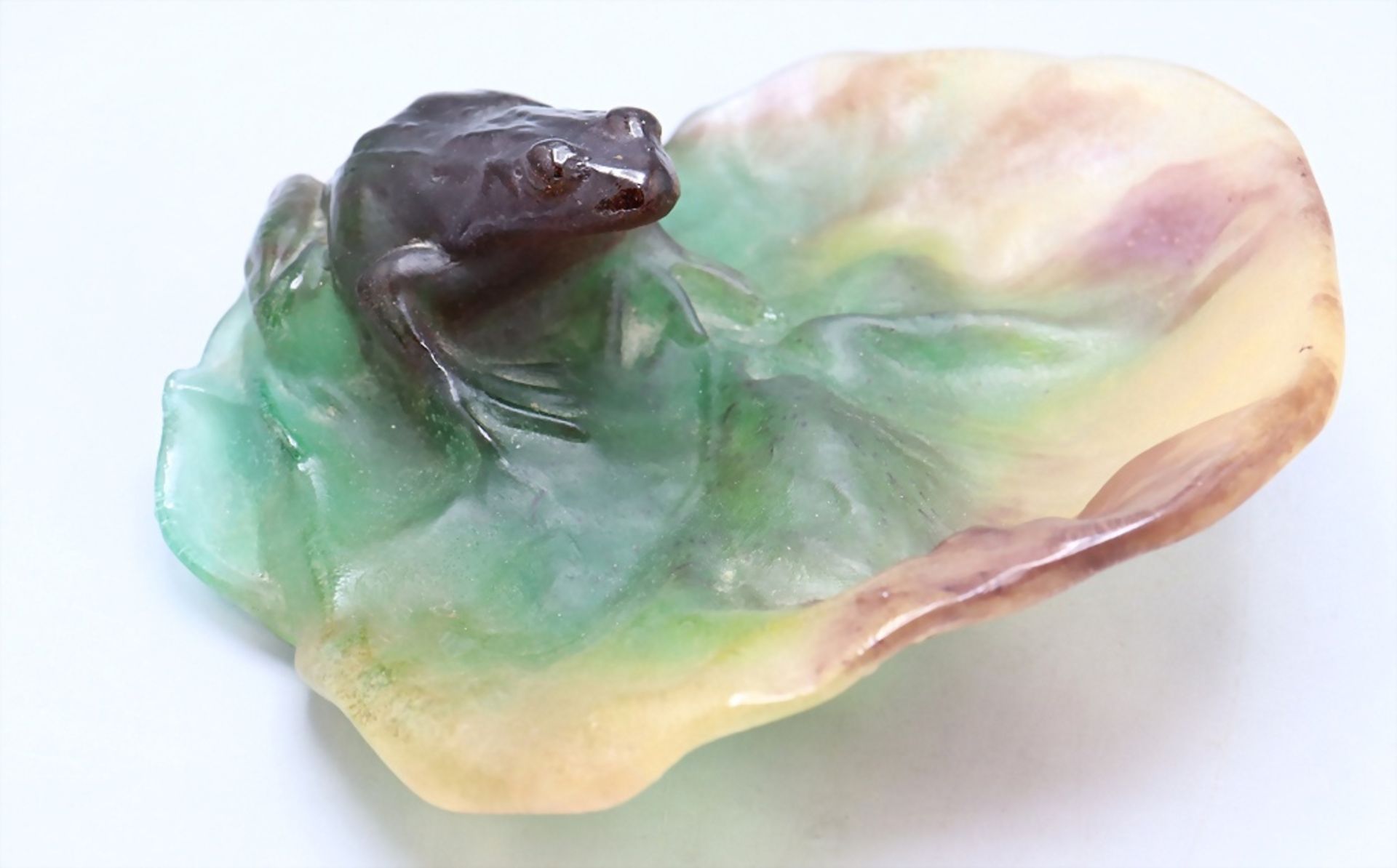 Schale mit Frosch / A bowl with a frog, Daum, um 1980 - Bild 3 aus 6