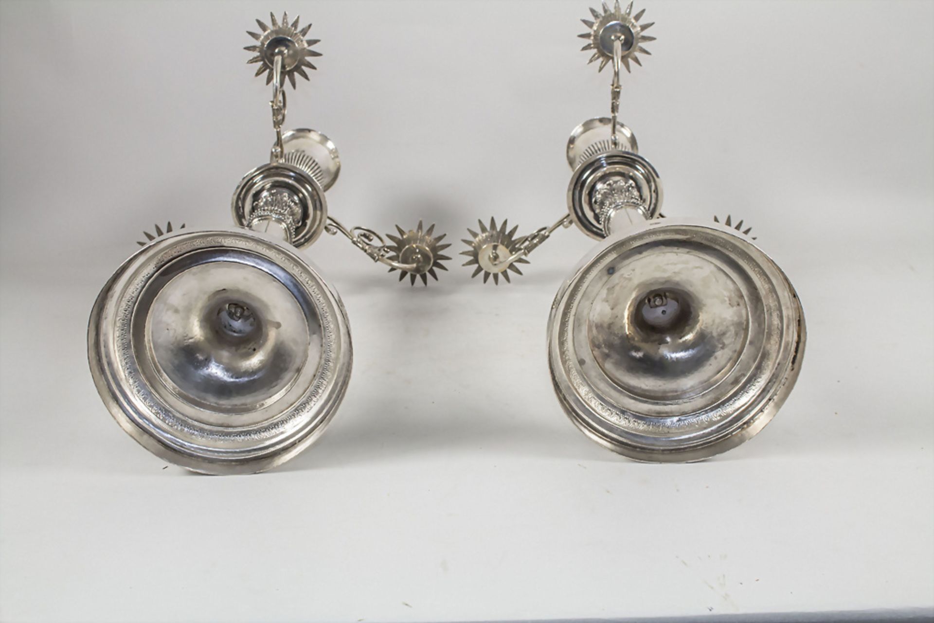 Paar Girandolen / A pair of silver girandoles, Vatikanstadt / Rom, um 1810 - Image 6 of 8