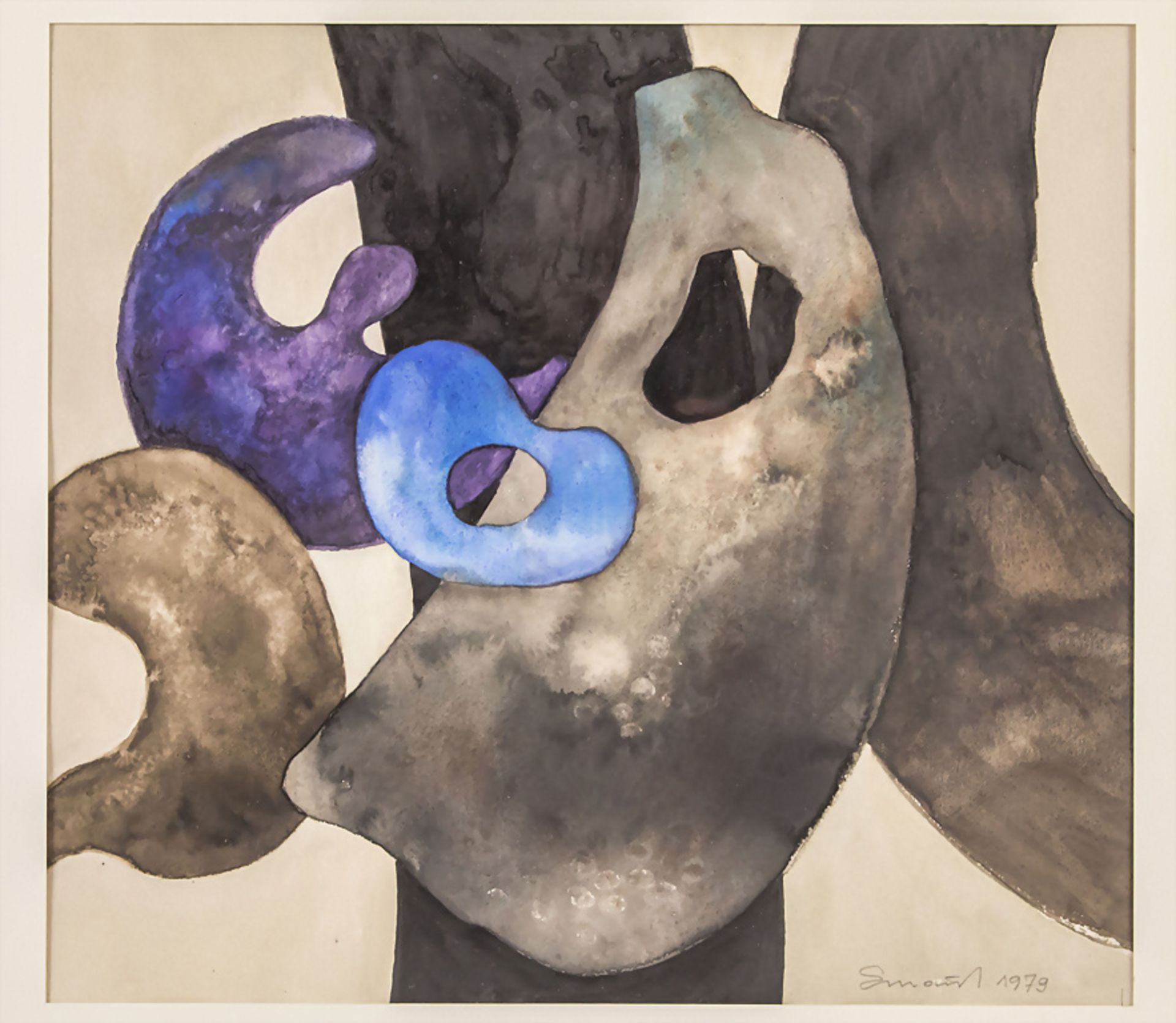 Emil G. MAUL (Ludwigshafen 1914-2010), Drei abstrakte Arbeiten / 3 abstract art works, 1979 - Image 6 of 12