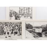 Wolfgang Niklaus (20. Jh.), '3 Berlin-Wedding-Ansichten' / 'A set of 3 Berlin-Wedding views'