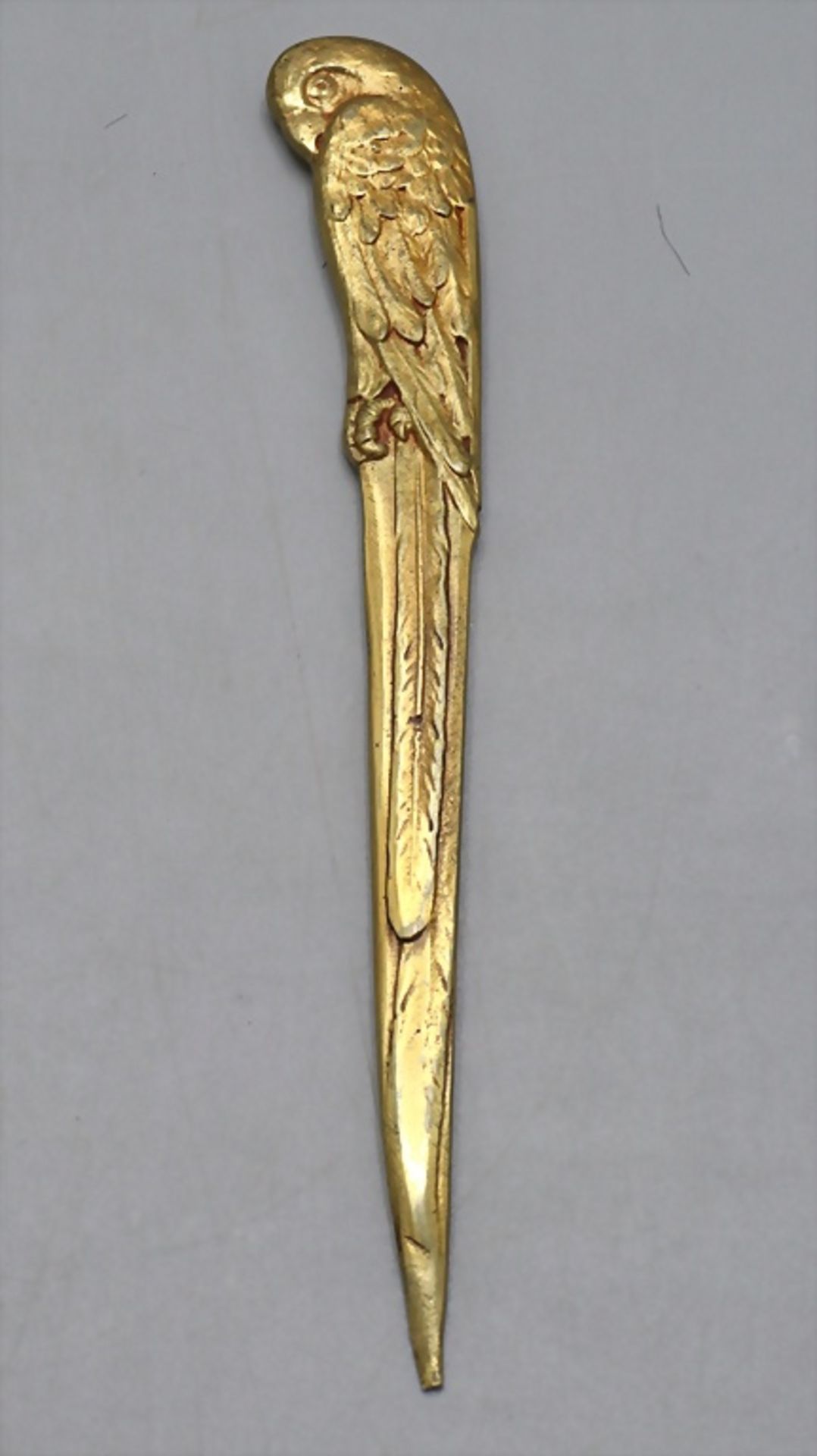 Bronze Jugendstil Brieföffner mit Ara / An Art Nouveau bronze letter opener with a parrot, ... - Image 2 of 4