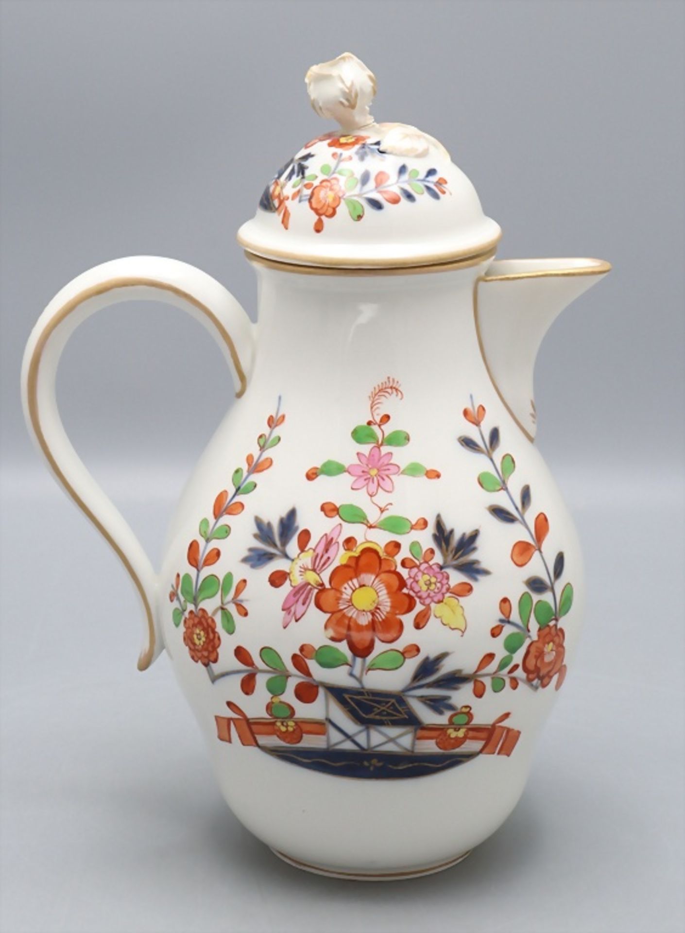 Kanne 'Indisch Purpur' / A pot with purple Indian pattern, Meissen, 1860-1924 - Image 3 of 7