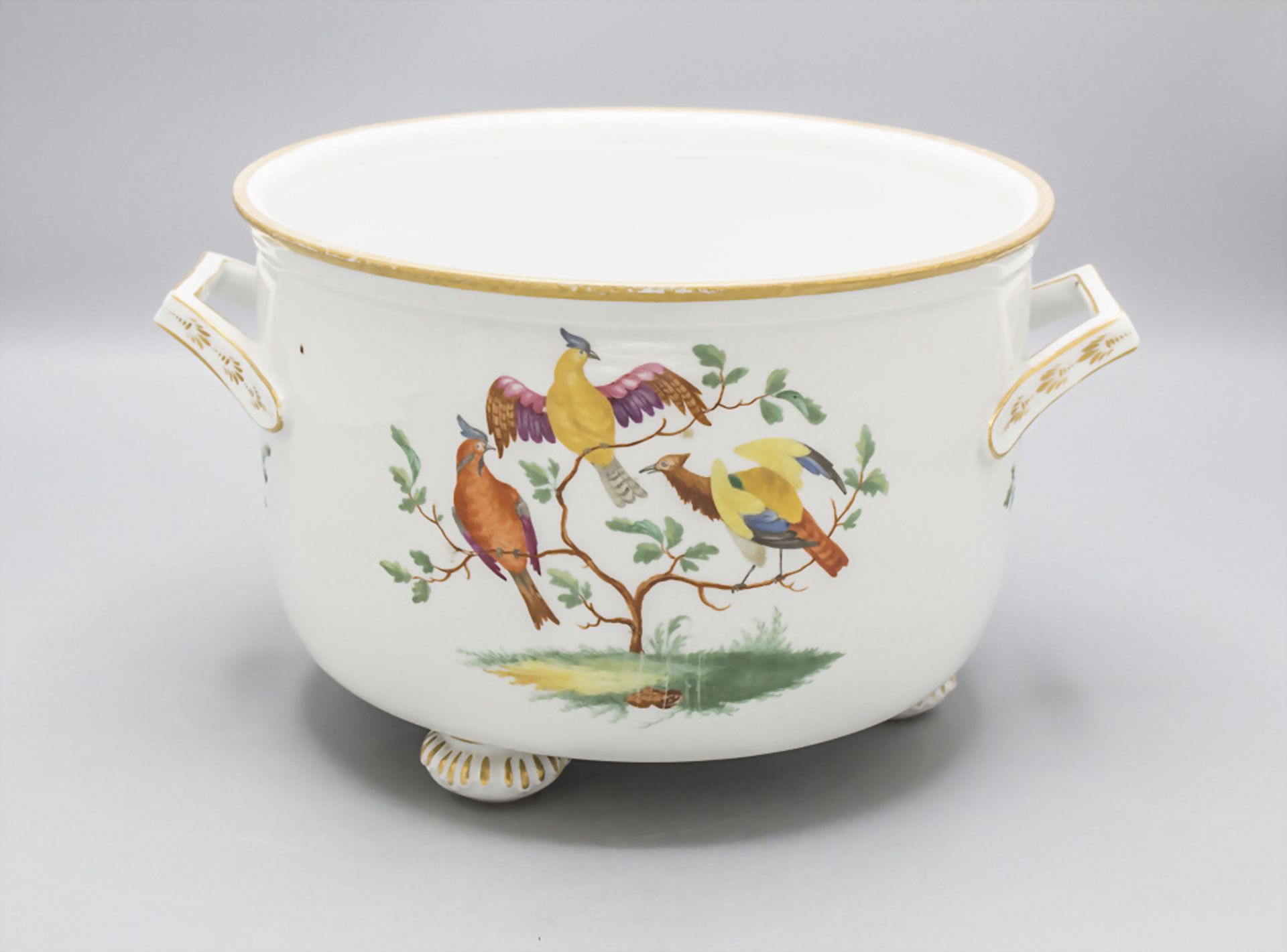 Cachepot mit Vöglen / A cachepot with birds, Meissen, 1. Hälfte 19. Jh. - Bild 3 aus 5