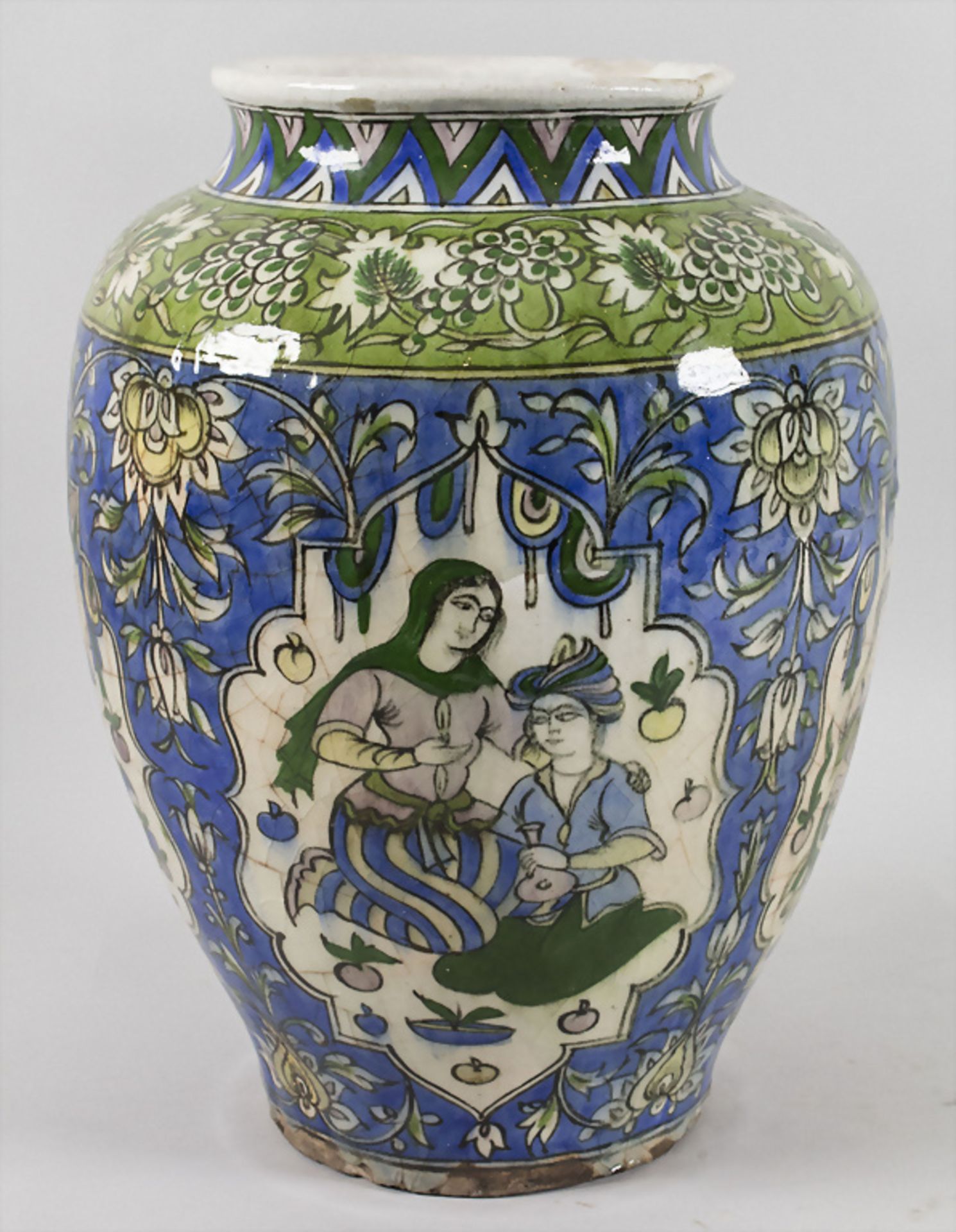 Große Qajar Vase / A large Qajar vase, Persien, 19. Jh. - Bild 3 aus 6