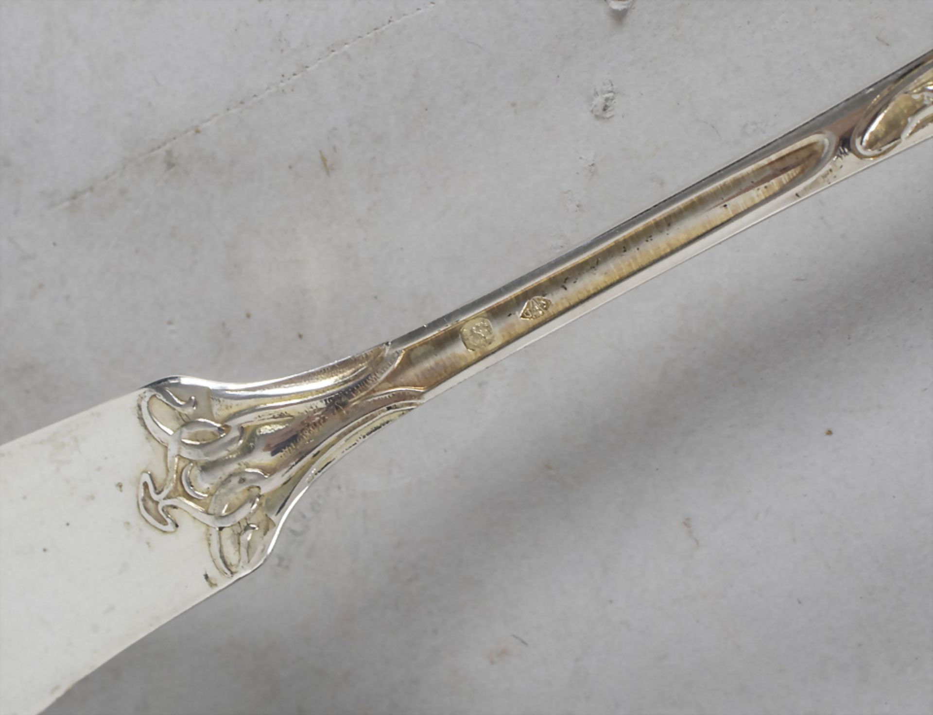 144 tlg. Jugendstil Besteck / A set of 144 pieces of silver Art Nouveau cutlery, MORAND, ... - Bild 16 aus 16