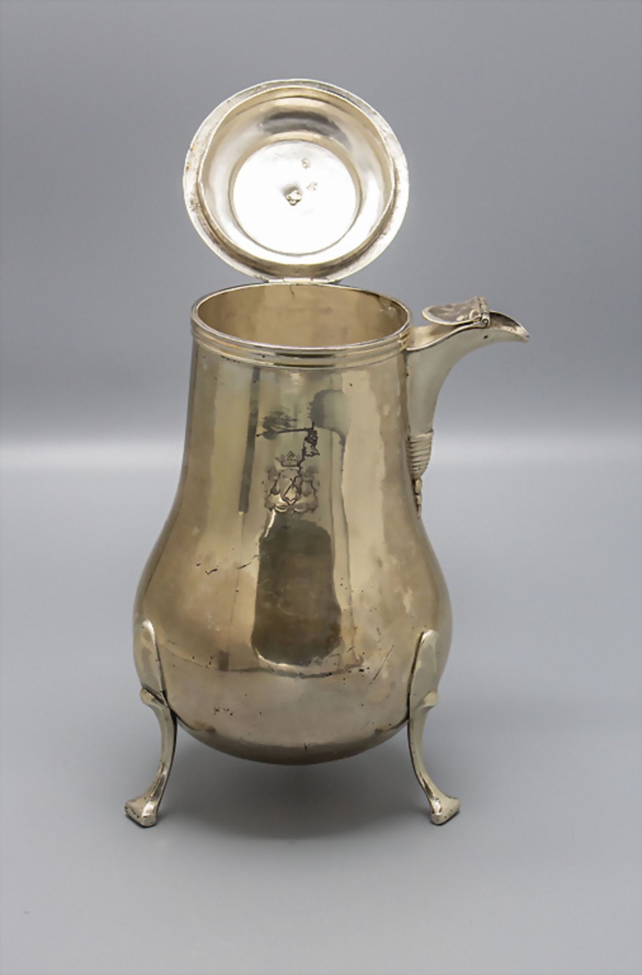 Barock Schenkkrug / A Baroque silver jug, Chocolatiere, Pierre-Louis Bouvier, Trévoux bei ... - Image 4 of 10