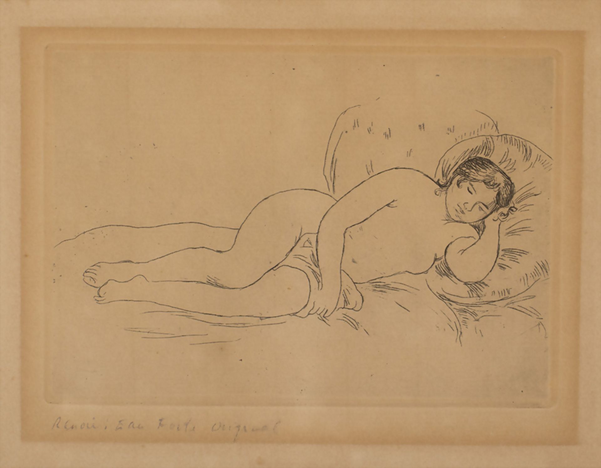 Pierre-Auguste Renoir (1841-1919), 'Femme couchée, tournée à droite' / 'A sleeping woman, ...