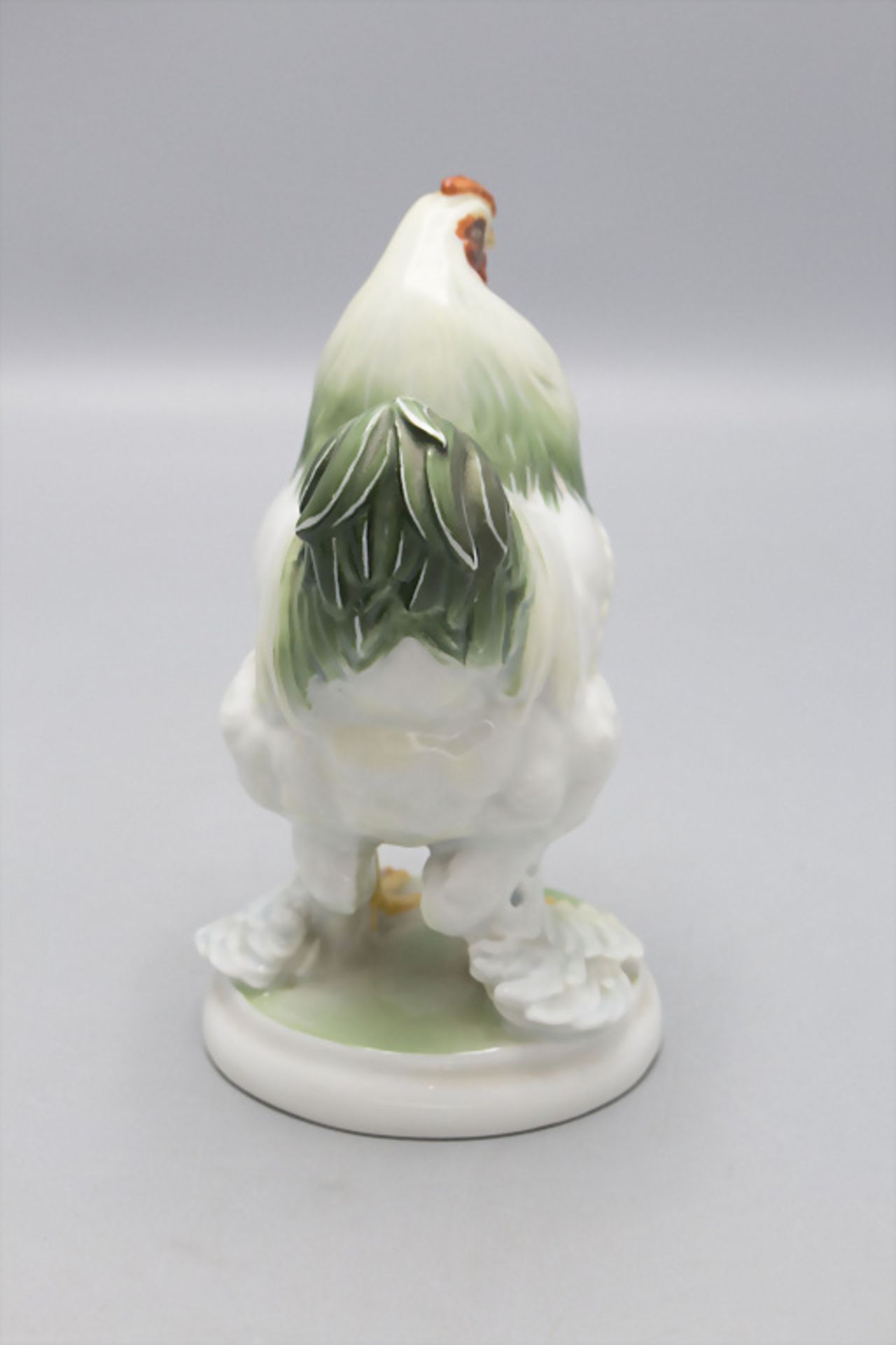 Stehender Brahma Hahn / A Brahma rooster, Ottmar Obermaier, Rosenthal, Selb, um 1925 - Image 4 of 5