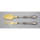 Salatbesteck / Silver salad servers, Frankreich, um 1880