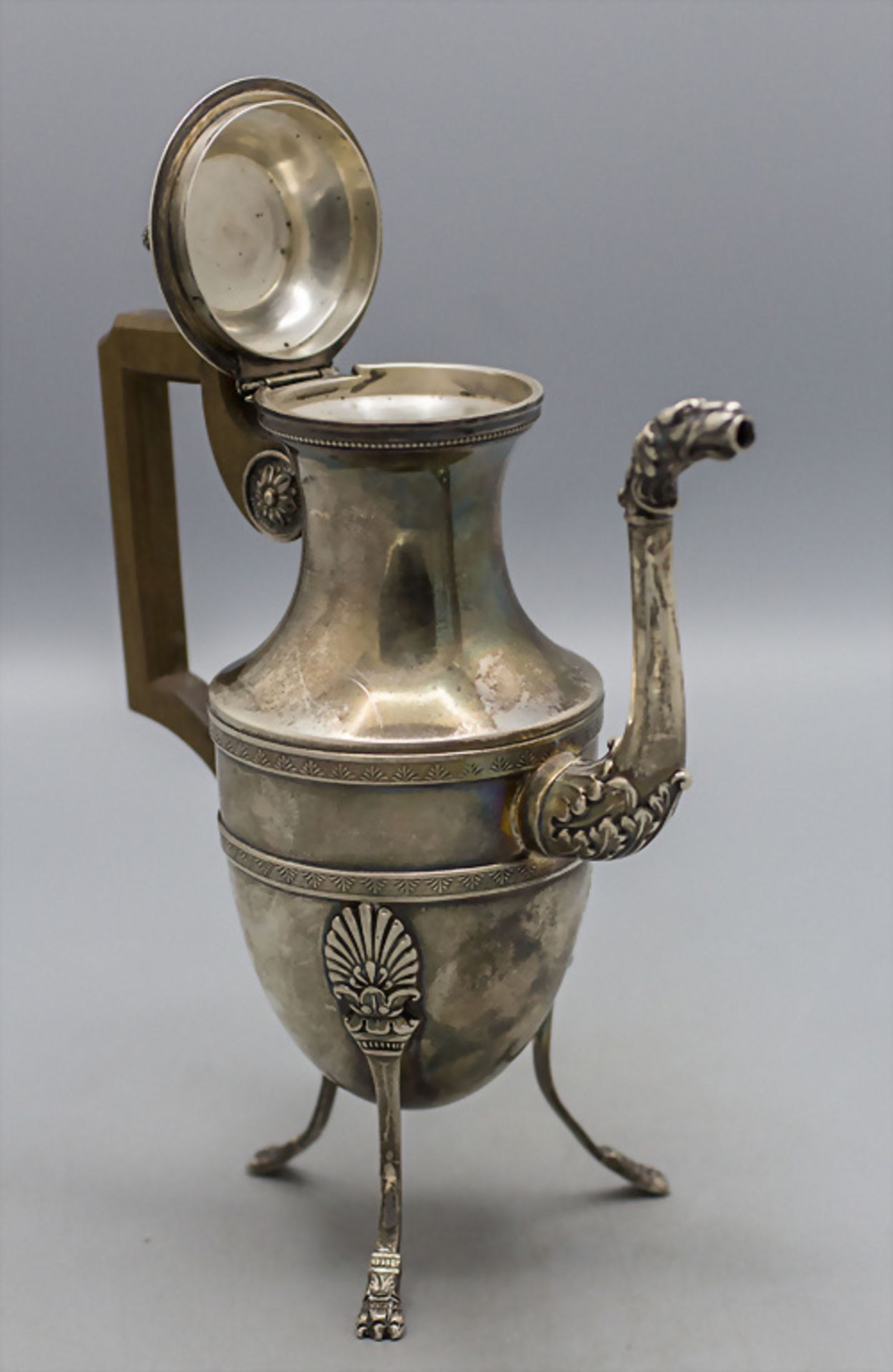 Heißwasser-Kanne / A silver verseuse, Paris, um 1880 - Image 3 of 6