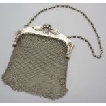 Jugendstil Abendtasche / A silver Art Nouveau evening purse, wohl Pforzheim, um 1900