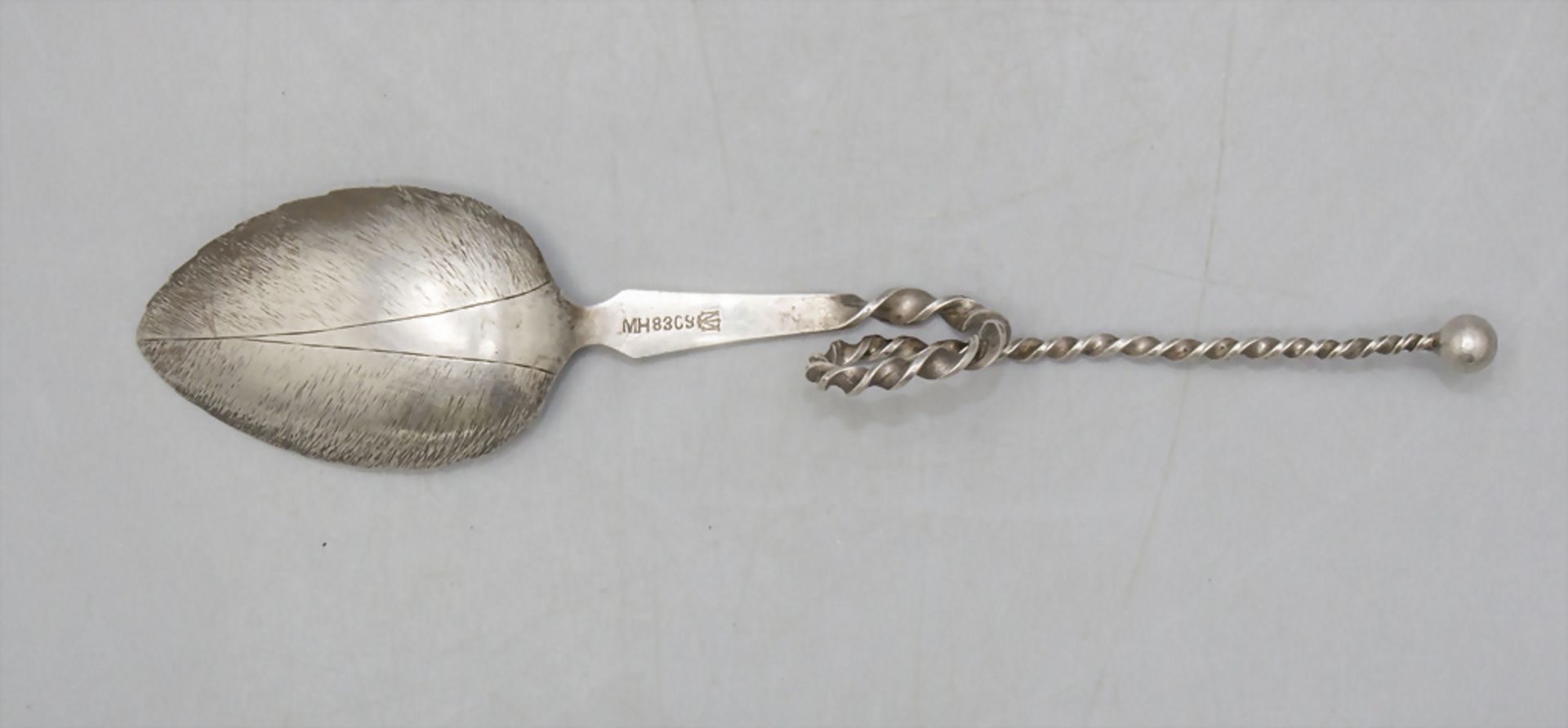 Löffel für Teedose / A silver tea caddy spoon, Marius Hammer, Bergen, Norwegen, Ende 19. Jh. - Image 2 of 3