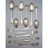 12 tlg. Barock Besteck / 12 pieces of Baroque silver cutlery, Belgien/Belgium, um 1752