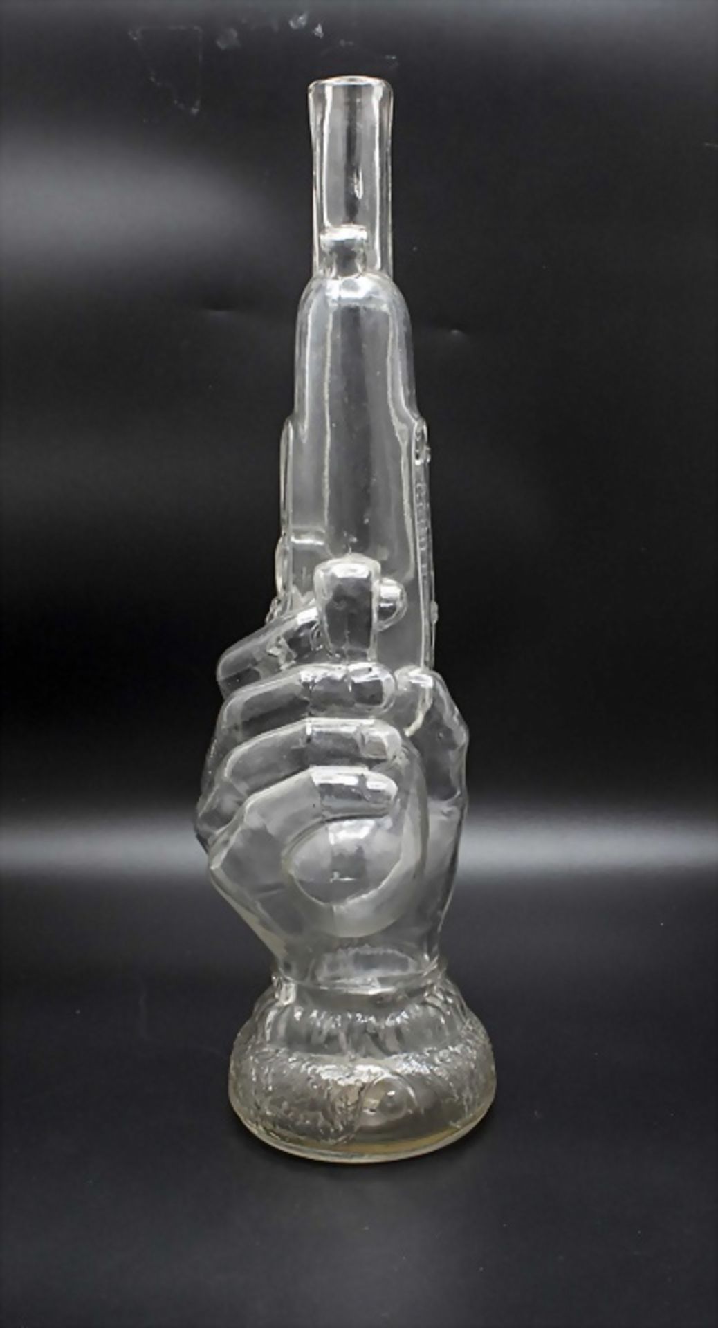 Glasflasche 'Hand mit Pistole' / Bouteille à sujet LEGRAS 'Main au pistolet' / A glass bottle ... - Bild 2 aus 6