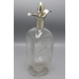 Jugendstil Weinkaraffe mit Silbermontur / An Art Nouveau wine decanter with silver mount, ...