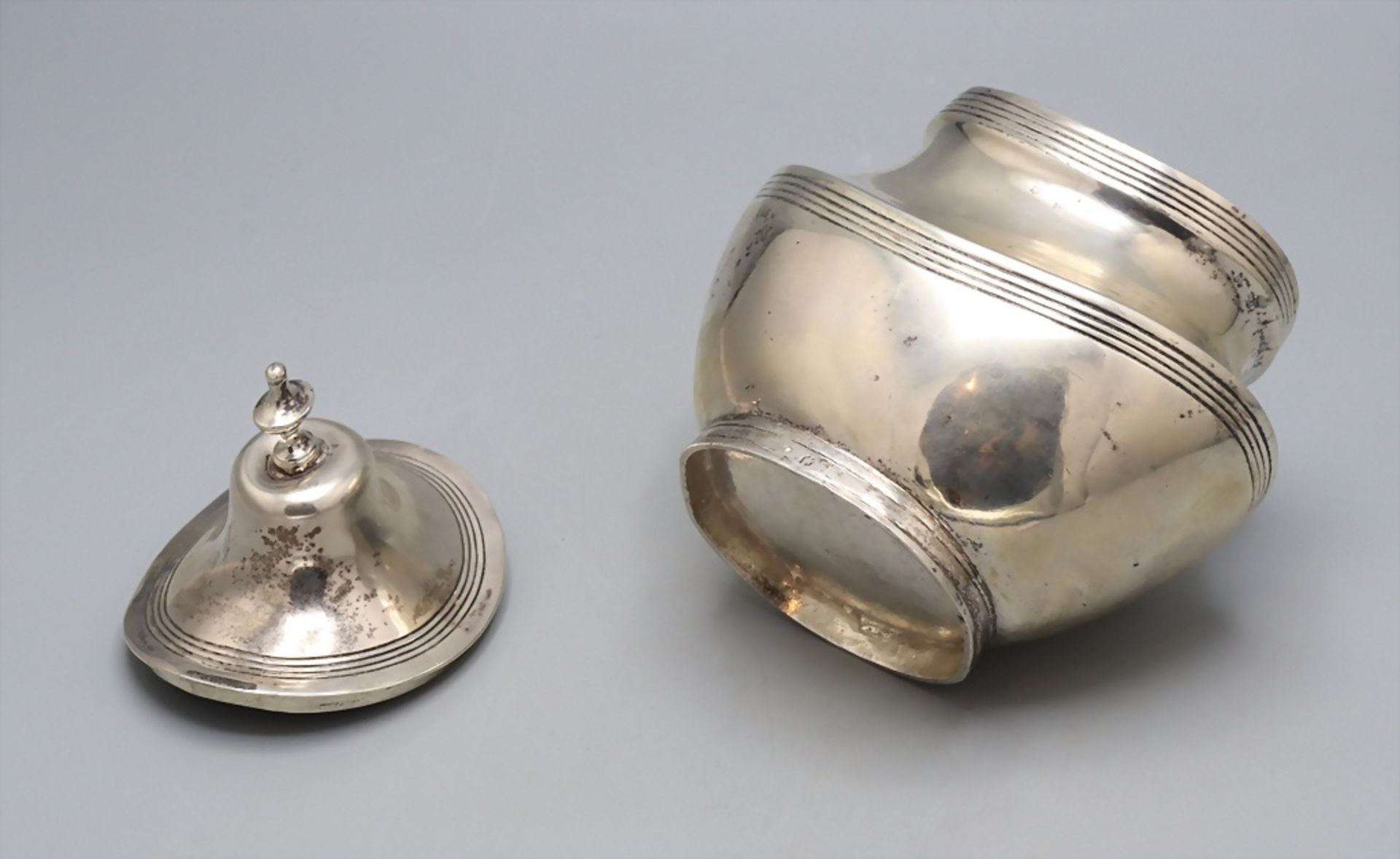 Klassizismus Zuckerdose / A silver sugar bowl, Lissabon/Lisboa, um 1800 - Image 4 of 8