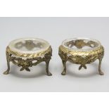 Paar Salieren / A pair of silver salt cellars, 18. Jh.