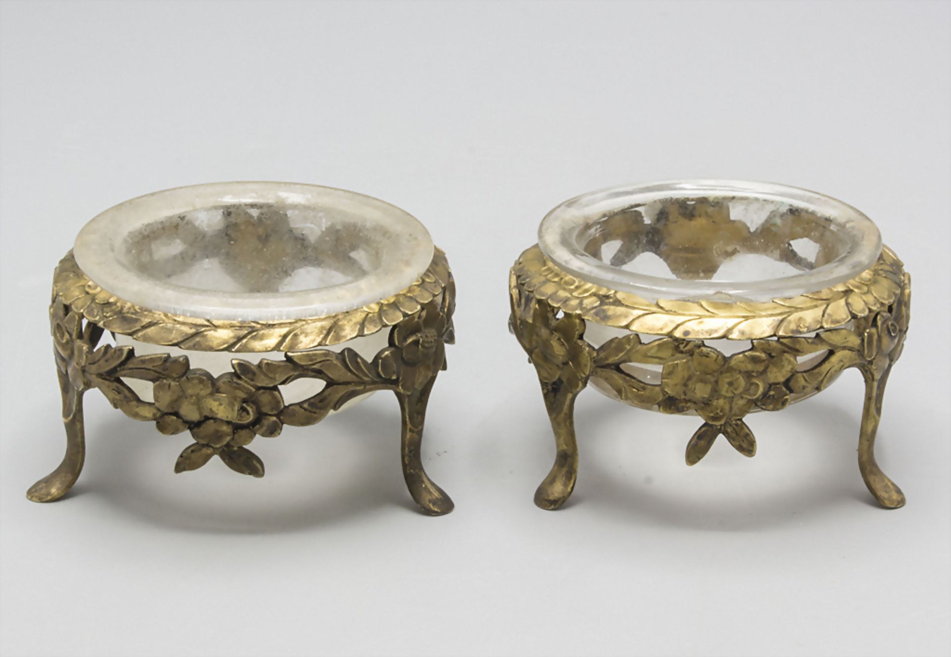 Paar Salieren / A pair of silver salt cellars, 18. Jh.