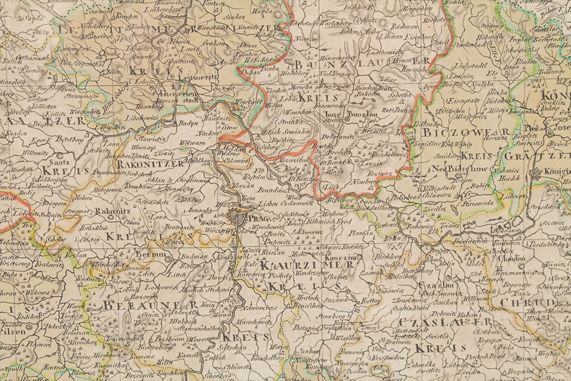 Landkarte von Böhmen / A map of Bohemia, Weimar, 1813 - Image 3 of 4